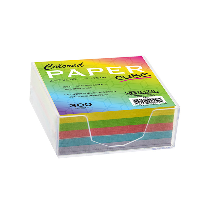 BAZIC 300CT PAPER CUBE W/TRAY