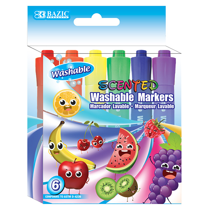 BAZIC 6CT SCENT WASH MARKERS