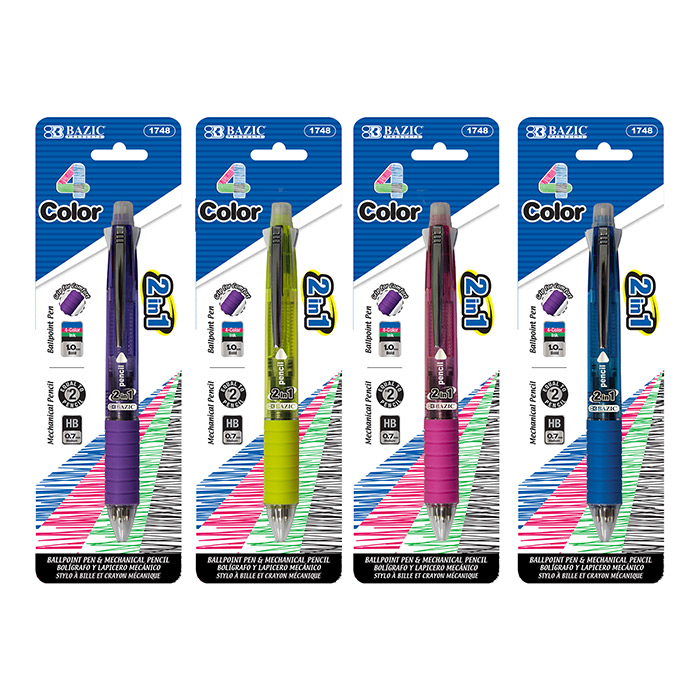 BAZIC 4 COLOR BALL PENS