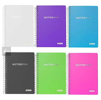 5X7 SPIRAL BOUND NOTEBOOK 100 SHEET COUNT