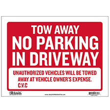 SIGN-9X12-TOW AWAY/NO PARKING