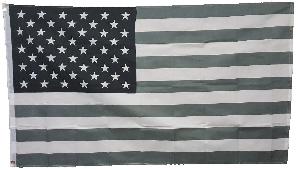 3X5 FLAG - USA - BLACK/WHITE/GREY