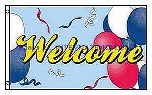 3X5 FLAG - WELCOME BALLOONS