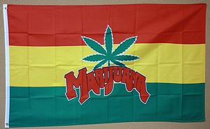 3X5 FLAG - MARIJUANA RASTA