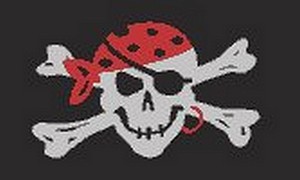 3X5 FLAG - RED BANDANA PIRATE