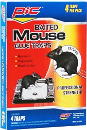 PIC GLUE MOUSE TRAPS 4PK