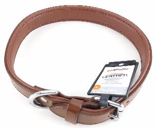 1 INCH X 20 INCH BROWN LEATHER DOG COLLAR