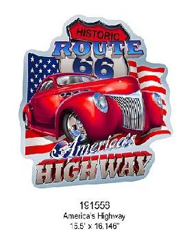 METAL SIGN - AMERICA'S HIGHWAY