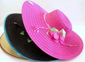 FLOPPY LADY HAT W/FLOWER