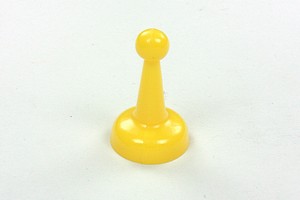 1 INCH  STANDARD GAME PAWNS - YELLOW