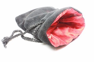 VELVET DICE BAG - RED