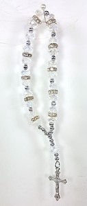 CLEAR BEAD POCKET ROSARY