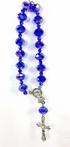 PURPLE CRYSTAL POCKET ROSARY