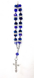 IRIDESCENT BLUE POCKET ROSARY