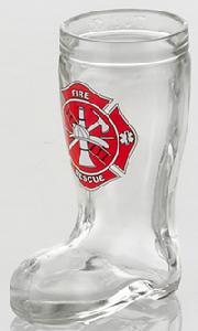 MINI BOOT FIRE DEPT SHOT GLASS