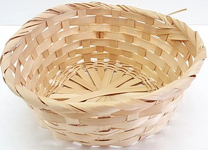 8.5 INCH X4 INCH  ROUND BAMBOO BASKET