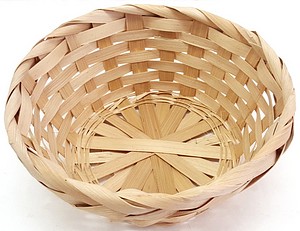 9 INCH X3.5 INCH  ROUND BAMBOO BASKET