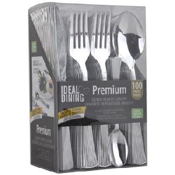 DELUXE PLASTIC COMBO - SILVER - 100CT