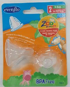 ZOO FRIENDS NIPPLE MED 2PC