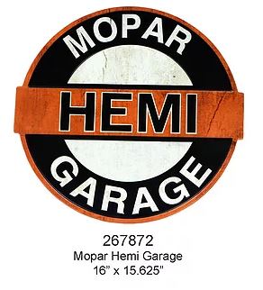 METAL SIGN - MOPAR LOGO HEMI