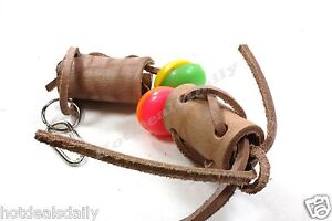 WRANGLER DANGLER LEATHER SPOOL BIRD TOY