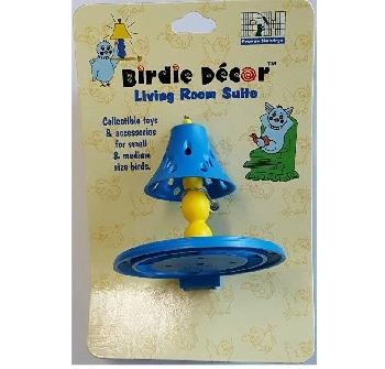 BLUE SHADE TABLE LAMP BIRD TOY