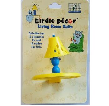 YELLOW SHADE TABLE LAMP BIRD TOY