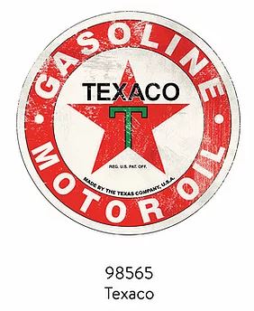 ROUND METAL SIGN - 12 INCH - TEXACO