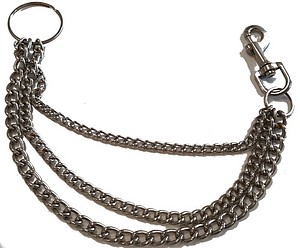 TRIPLE BEADED CHAIN KEYCHAIN