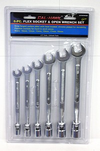 6PC FLEX WRENCH/SOCKET MET