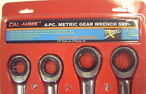 PRO 4PC RATCHETING COMBO WRENCH M/M LG