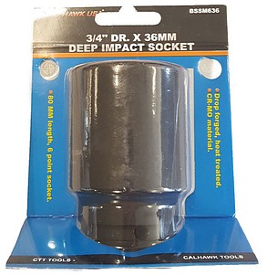 3/4 INCH DRIVE 36MM CR-MO DEEP IMPACT SOCKET