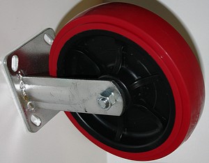 8 INCH POLYURETHANE CASTER WHEEL - FIXED