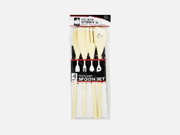 4PC WOODEN SPOON SET