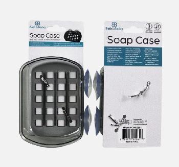 SUCTION MOUNT SOAP DISH - GREY COLOR