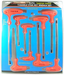 9PC T HANDLE TORQUE SCREWDRIVER SET