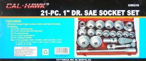 21pc 1 INCH DRIVE SOCKET SET