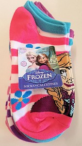 FROZEN 6PK 6-8 ANKLE SOCKS