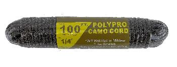 ROPE - #8 - POLYPRO CAMO CORD - 100 FOOT (1/4")