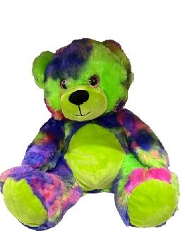 PLUSH TIE-DYE TEDDY BEAR - 12" - BLUE