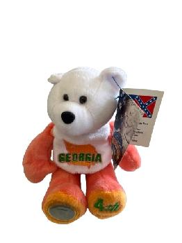 COLLECTIBLE BEAR - 8" - WITH REAL QUARTER - GEORGIA - 4TH STATE ISSUED