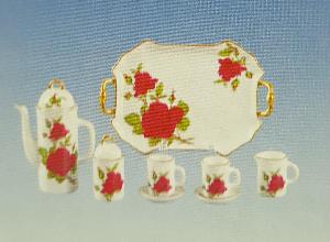 MINIATURE TEA SET ROSE