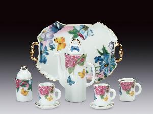 MINIATURE TEA SET BUTTERFLY