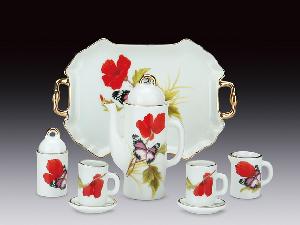 MINIATURE TEA SET HIBISCUS