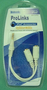 6 INCH  IPOD SPLITTER CABLE