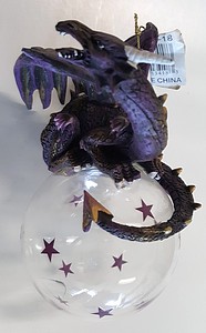 DRAGON ON GLASS BALL PURPLE