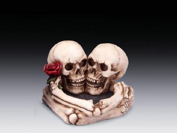 SKULL LOVERS WITH ROSE ASHTRAY