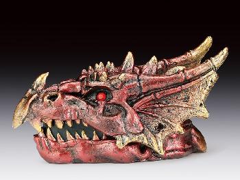 BURGUNDY DRAGON HEAD TREASURE BOX