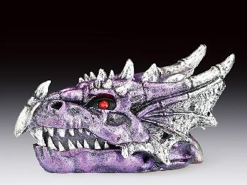 PURPLE DRAGON HEAD TREASURE BOX