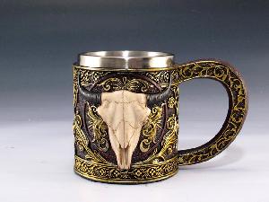 MUG-BULL SKULL